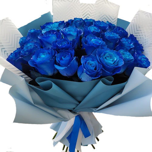 Фото товара 33 синие розы в Умани