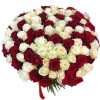 Фото товара 101 красная и белая роза в Умани