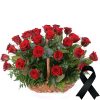 Фото товара 100 красных роз в корзине