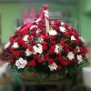 Фото товара 200 кустовых роз в корзине в Умани