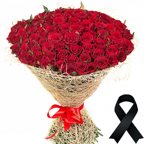 Фото товара 100 красных роз в Умани