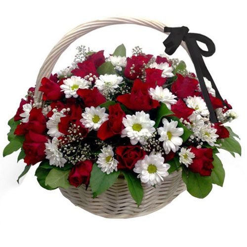 корзина цветов на похороны «Санта Роза»