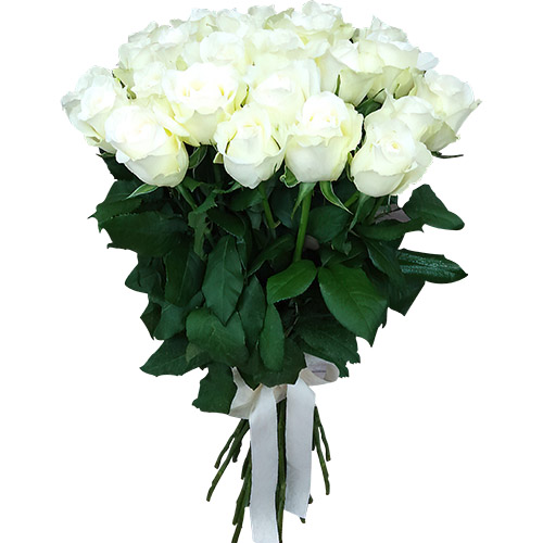 Фото товара 25 белых роз в Умани