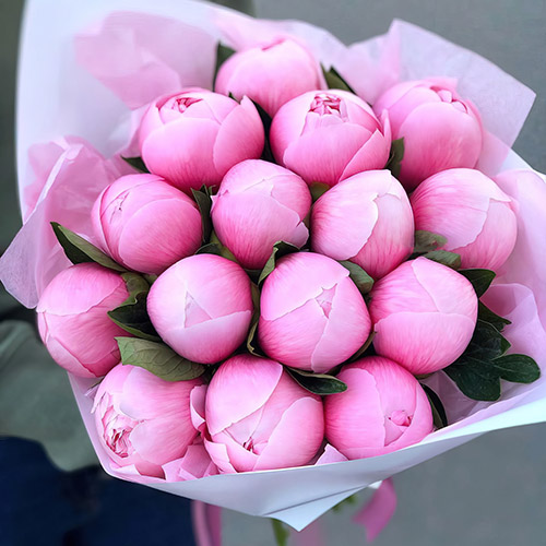 Фото товара 15 розовых пионов в Умани