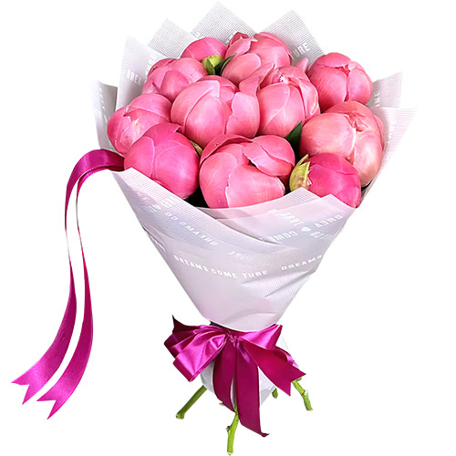 Фото товара 11 розовых пионов в Умани