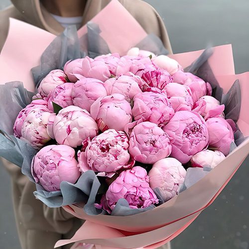 Фото товара 25 розовых пионов в Умани