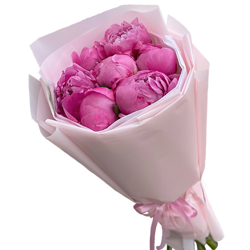 Фото товара 7 розовых пионов в Умани
