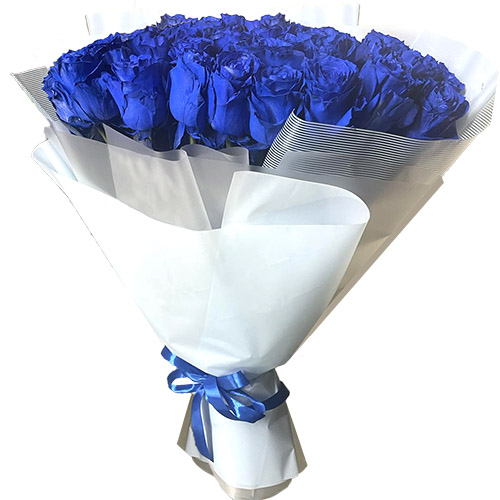 Фото товара 33 голубые розы (Эквадор) в Умани